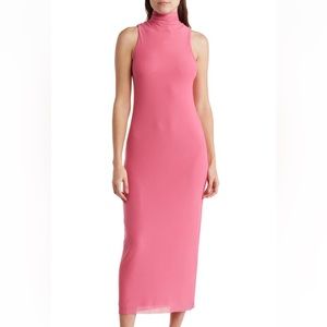 AFRM Women's Pink Poste Stretch-mesh Turtleneck